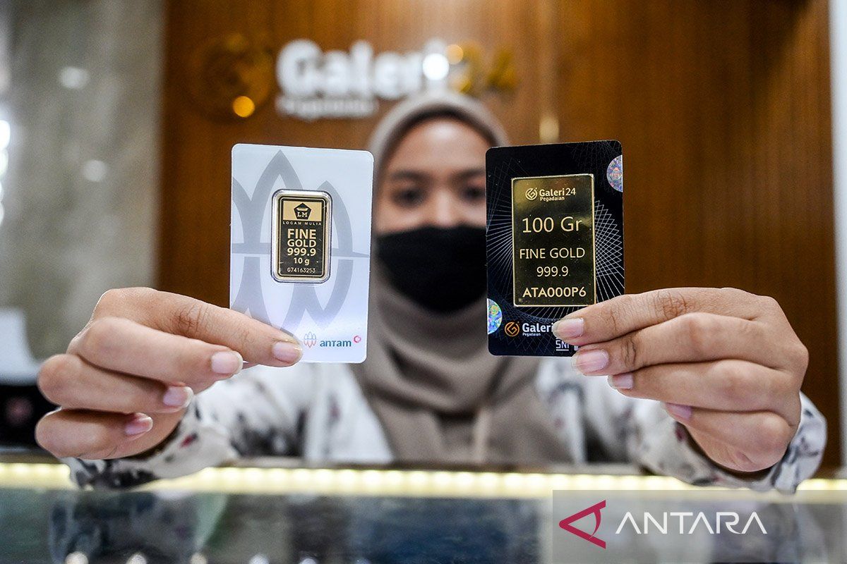 Harga emas UBS – Antam, dan Galeri24 di Pegadaian stabil Senin pagi