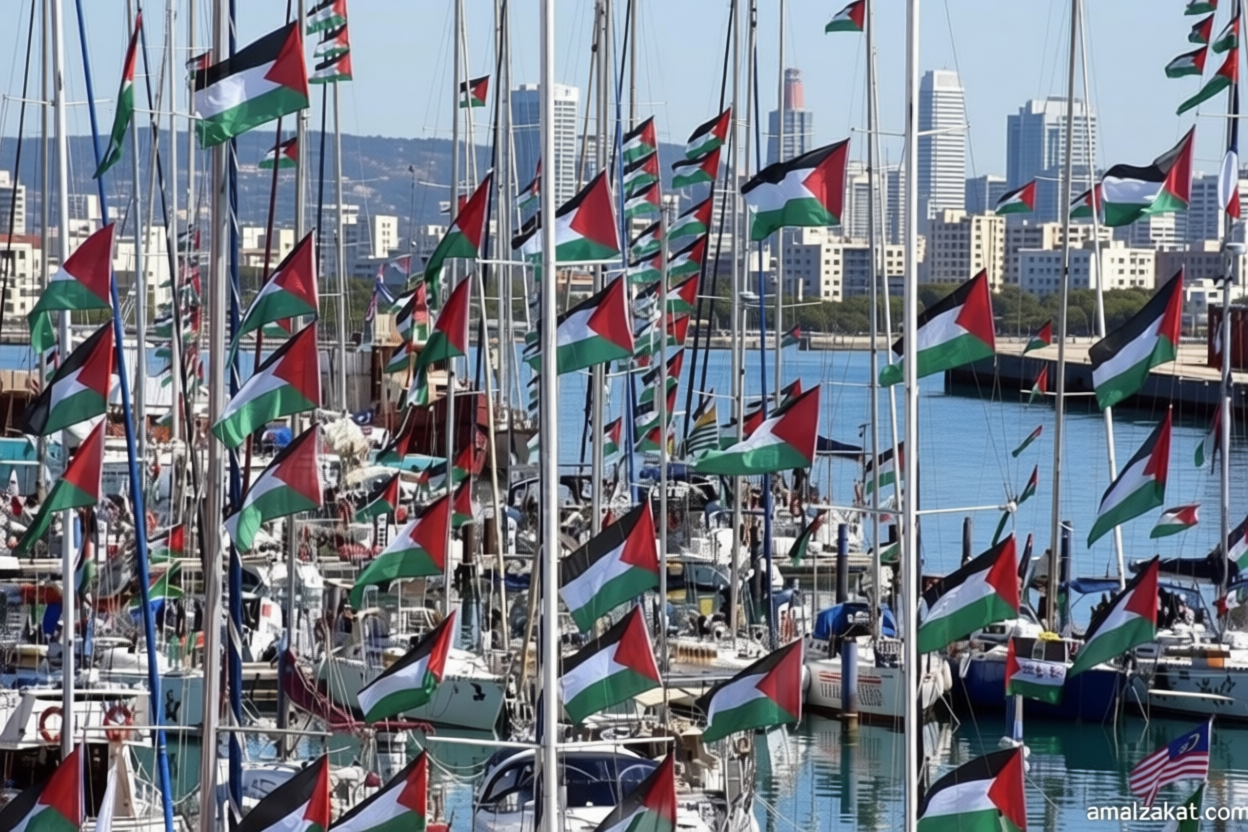 Seluruh kapal peserta flotilla kemanusiaan Gaza dicegat Israel