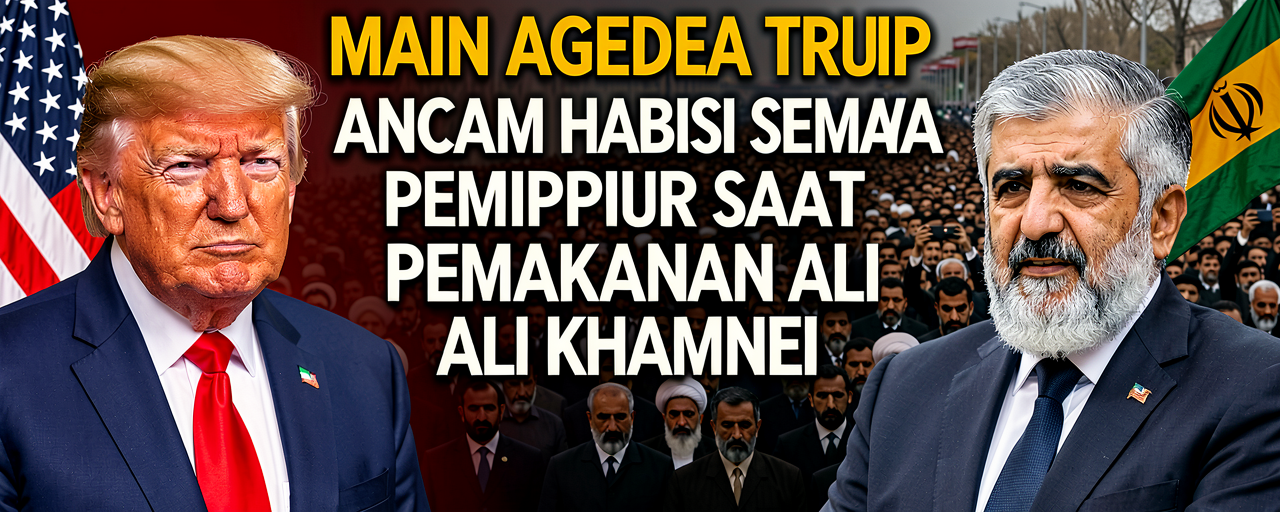 Trump Ancam Habisi Semua Pemimpin Iran Saat Pemakaman Ali Khamenei