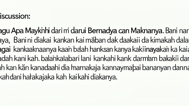 Key Discussion: Lirik Lagu Apa Mungkin dari Bernadya dan Maknanya