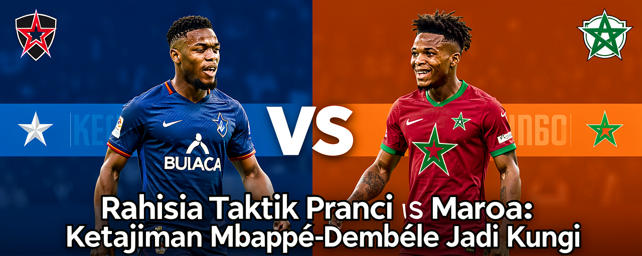 Rahasia Taktik Prancis vs Maroko: Ketajaman Mbappé-Dembélé Jadi Kunci