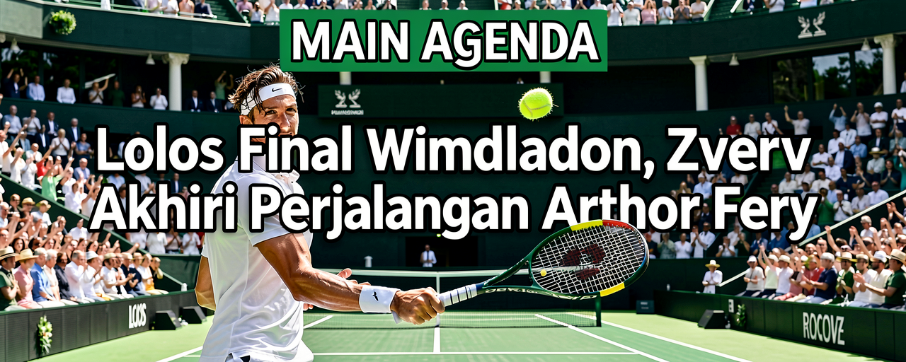 Lolos Final Wimbledon, Zverev Akhiri Perjalanan Arthur Fery
