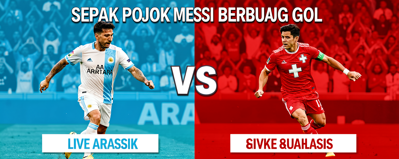 Live Argentina vs Swiss: Sepak Pojok Messi Berbuah Gol