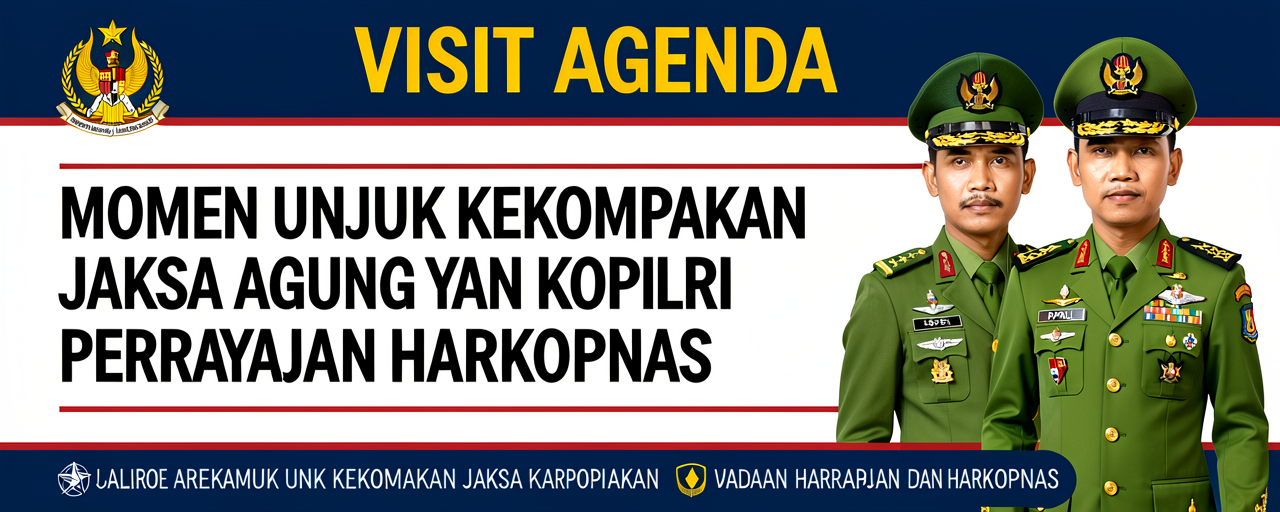 Momen Unjuk Kekompakan Jaksa Agung dan Kapolri pada Perayaan Harkopnas