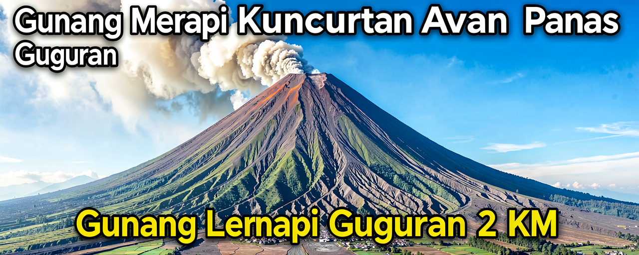 Gunung Merapi Kembali Luncurkan Awan Panas Guguran 2 Km