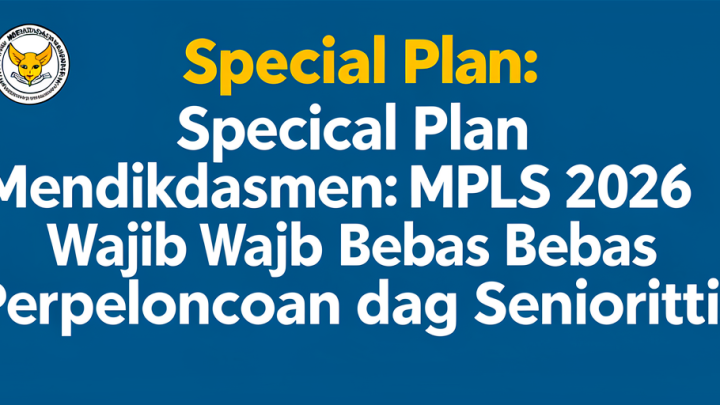Special Plan: Mendikdasmen: MPLS 2026 Wajib Bebas Perpeloncoan dan Senioritas