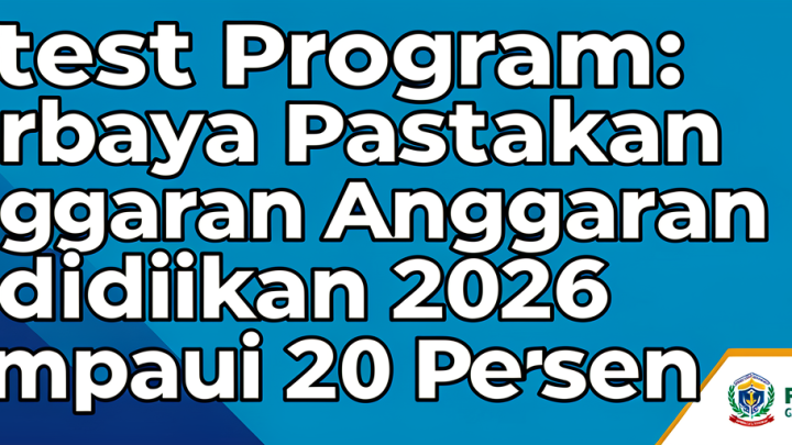 Latest Program: Purbaya Pastikan Anggaran Pendidikan 2026 Lampaui 20 Persen