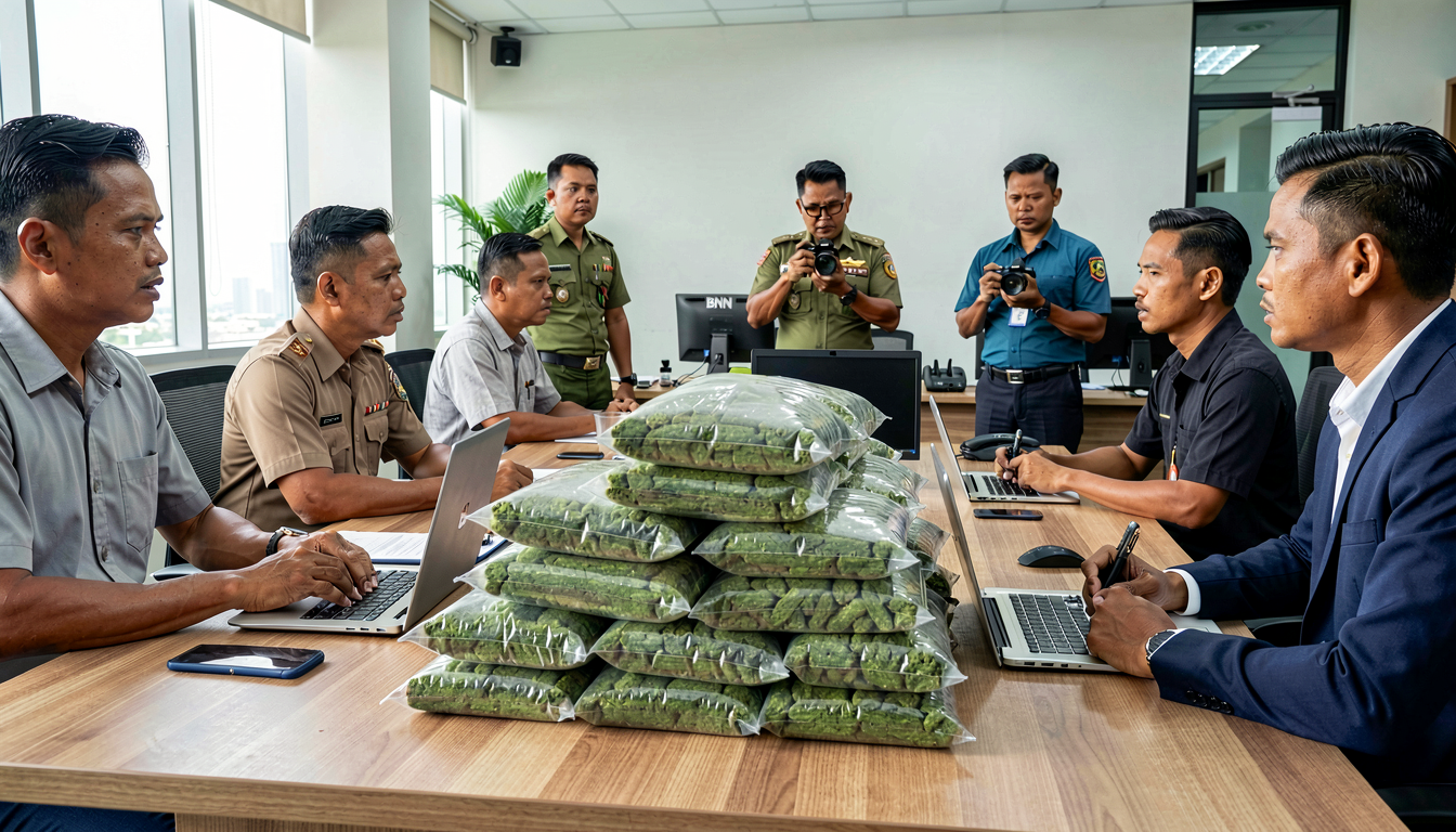 Main Agenda: BNN Ungkap Alur Perjalanan 3,37 Ton Ganja hingga Sampai di Gresik