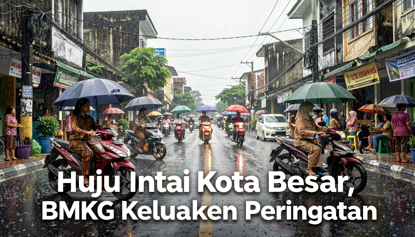 Hujan Intai Kota Besar, BMKG Keluarkan Peringatan